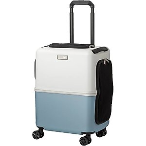 Petmate 21789 Curvations Underseat Small Pet Traveler With Dots Brown Gray