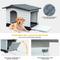 Show in main carousel: Yitahome Double Door Outdoor Dog House with Porch, 43.7-in slide 2 of 6