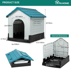 Yitahome Folding Outdoor Plastic Dog House, Large slide 2 of 5