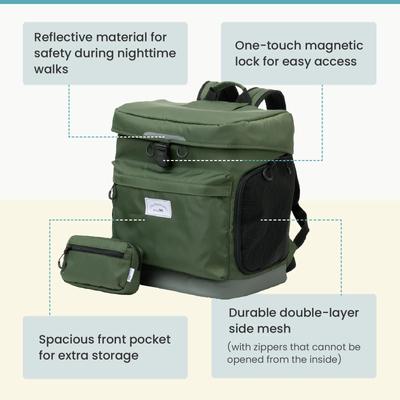 Show full view: PETiCO HUG Backpack Dog & Cat Carrier, Khaki slide 7 of 10