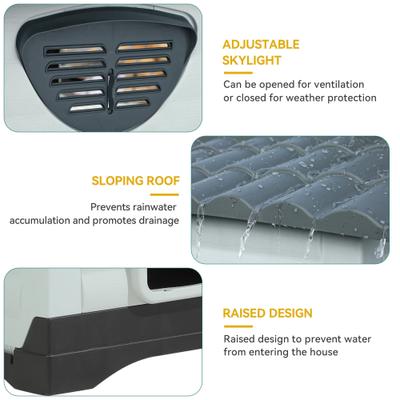 Show full view: Yitahome Double Door Outdoor Dog House with Porch, 43.7-in slide 6 of 6