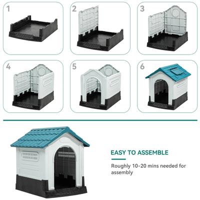 Show full view: Yitahome Folding Outdoor Plastic Dog House, Large slide 3 of 5