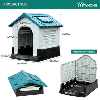 Show full view: Yitahome Folding Outdoor Plastic Dog House, Small slide 9 of 9