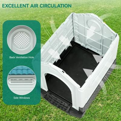 Show full view: Yitahome Folding Outdoor Plastic Dog House, Small slide 8 of 9