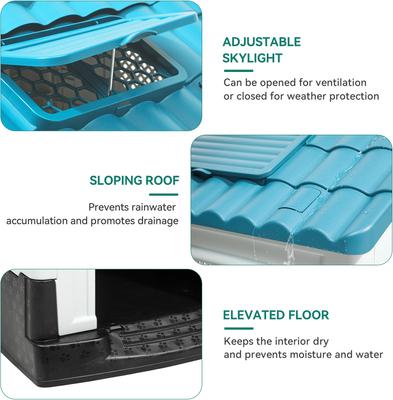 Show full view: Yitahome Folding Outdoor Plastic Dog House, Medium slide 6 of 7