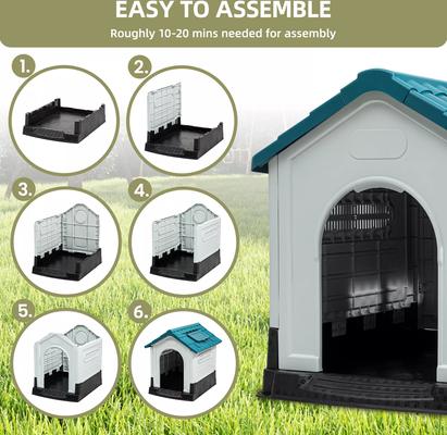 Show full view: Yitahome Folding Outdoor Plastic Dog House, Medium slide 3 of 7