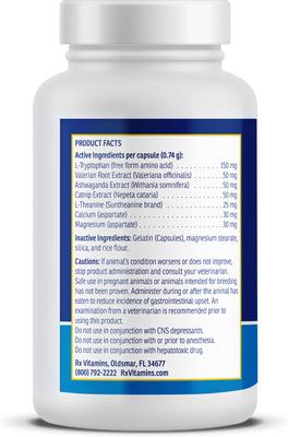 Show full view: Rx Vitamins NutriCalm Capsules Calming Supplement for Dogs, 50 count slide 3 of 9