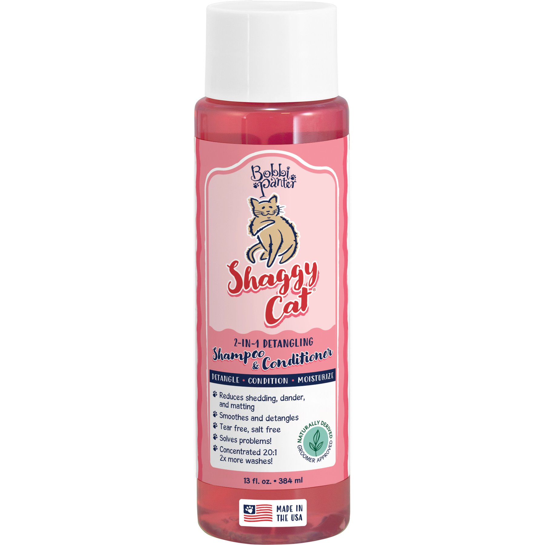 Bobbi Panter Signature Shaggy Cat Shampoo & Conditioner, 8-fl oz bottle, 2 count