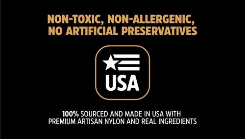 Show full view: Pet Qwerks Dinosaur BarkBone Nylon & Wood Dog Toy, Brown, Medium slide 3 of 6