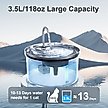 Show in main carousel: Casfuy SY-W08 Ultra-Quiet Multi-Filtration Stainless Steel Dog & Cat Water Fountain, 119-oz slide 2 of 8