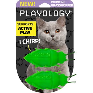Playology Chirping Grasshoppers Electronic Cat Toy, 2 count
