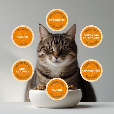 Show full view: Blackwood Chicken Meal & Rice Recipe Indoor Formula Dry Cat Food, 13.22-lb bag slide 6 of 10