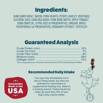 Show full view: Shameless Pets Bacon & Bone Broth Dog Training Treats, 8-oz bag slide 7 of 11