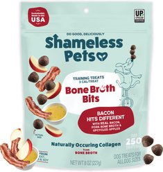 Shameless Pets Bacon & Bone Broth Dog Training Treats, 8-oz bag