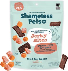 Shameless Pets Salmon Jerky Dog Treats, 5-oz bag slide 1 of 8