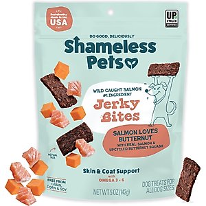 Shameless Pets Salmon Jerky Dog Treats, 5-oz bag