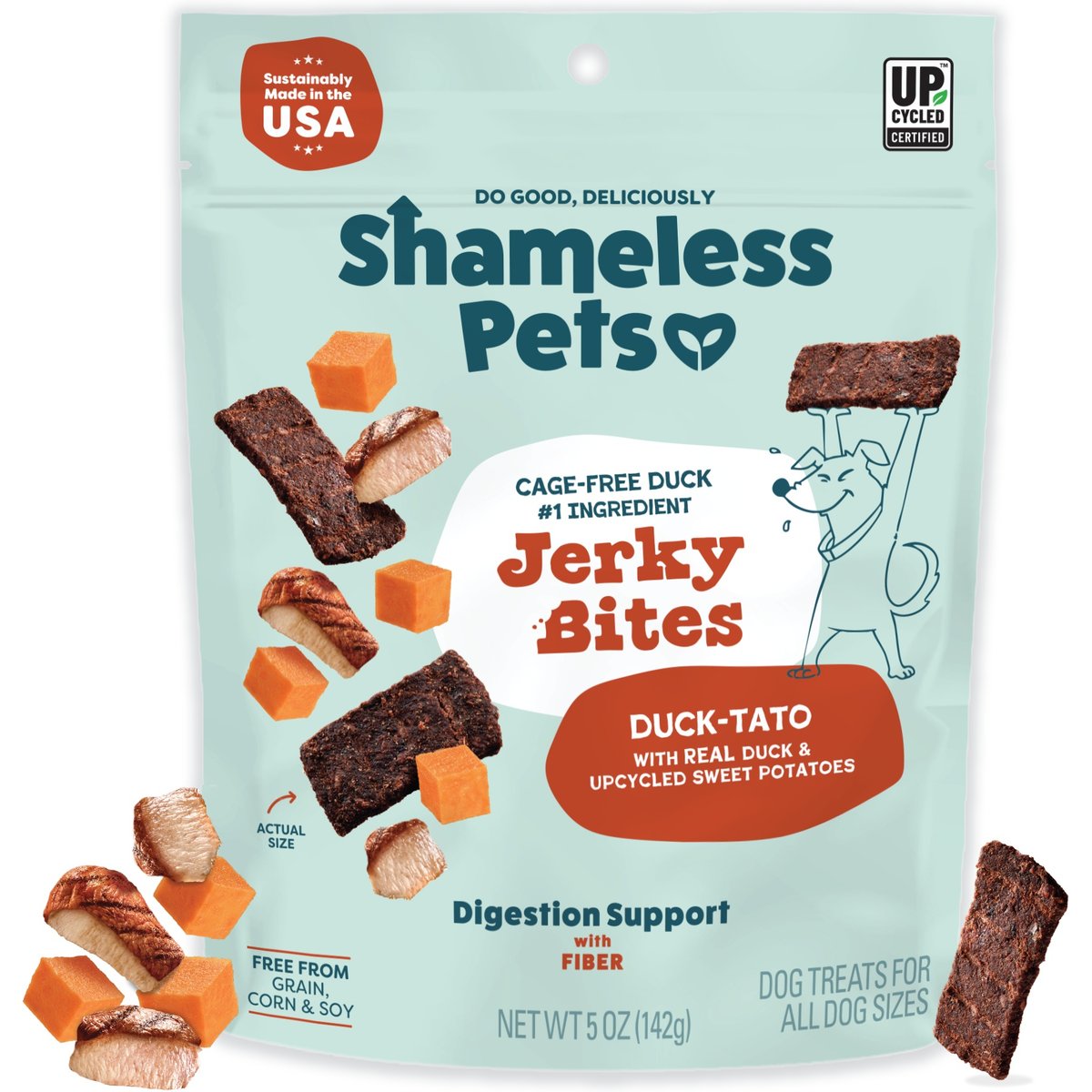 Shameless Pets Duck Jerky Dog Treats, 5-oz bag