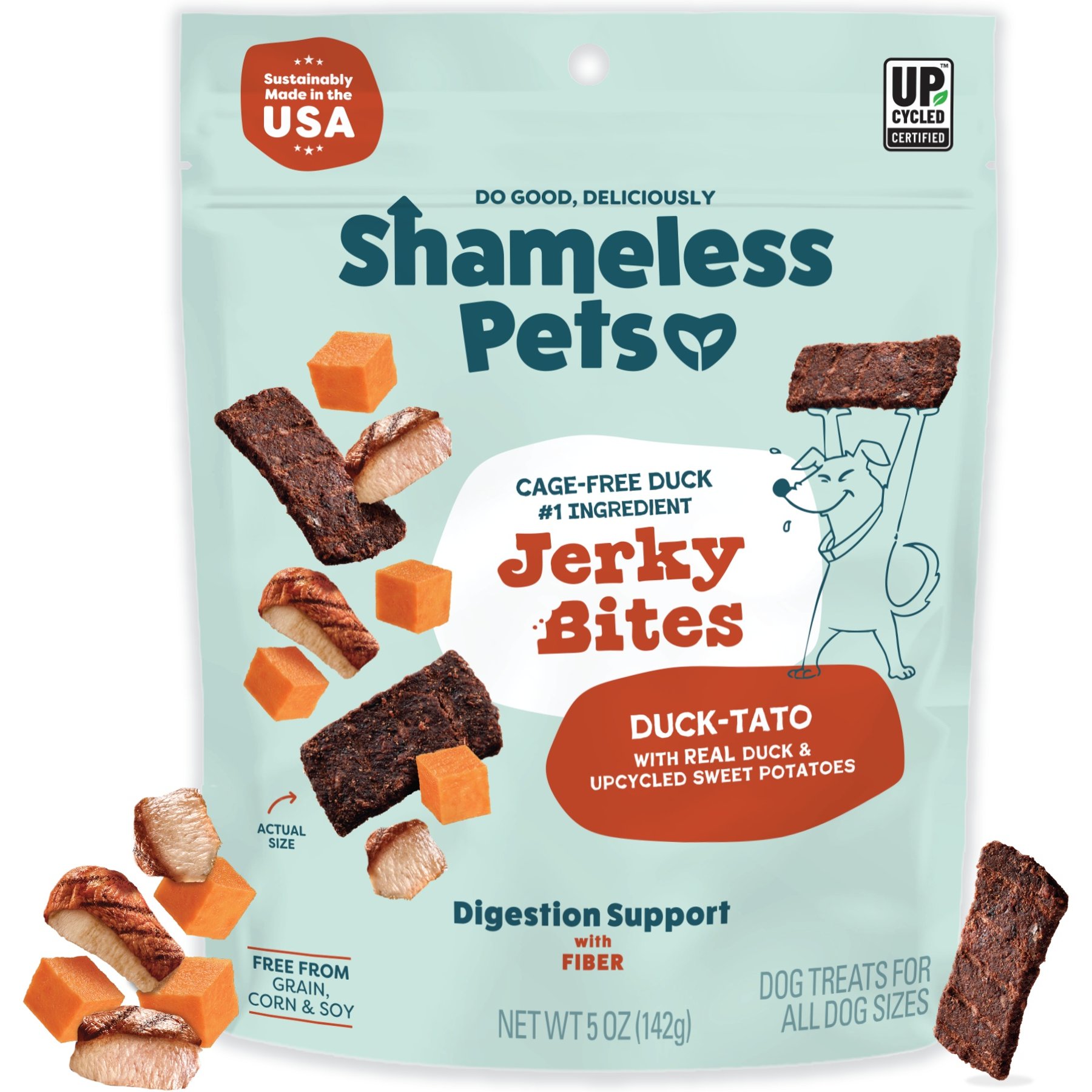 Shameless Pets Duck Jerky Dog Treats, 5-oz bag