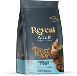 Reveal Natural Complete & Balanced Grain-Free Whitefish Recipe Dry Cat Food, 3-lb bag