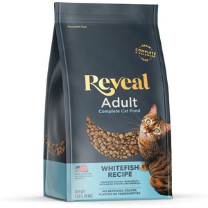 Reveal Natural Complete & Balanced Grain-Free Whitefish Recipe Dry Cat Food, 3-lb bag