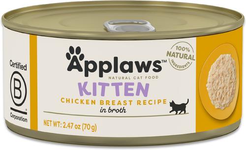 Show full view: Applaws Chicken Breast in Broth Wet Kitten Food, 2.47-oz can, case of 24 slide 3 of 9