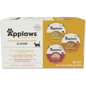 Applaws Chicken Selection in Broth Pot Variety Pack, 2.12-oz, case of 8