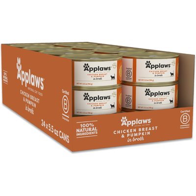 Applaws Applaws Chicken Breast with Pumpkin Canned Cat Food, 5.5-oz, case of 24