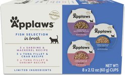 Applaws Fish Selection in Broth Pot Variety Pack, 2.12-oz, case of 8