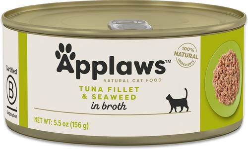 Show full view: Applaws Tuna Fillet with Seaweed Canned Cat Food, 5.5-oz, case of 24 slide 3 of 9