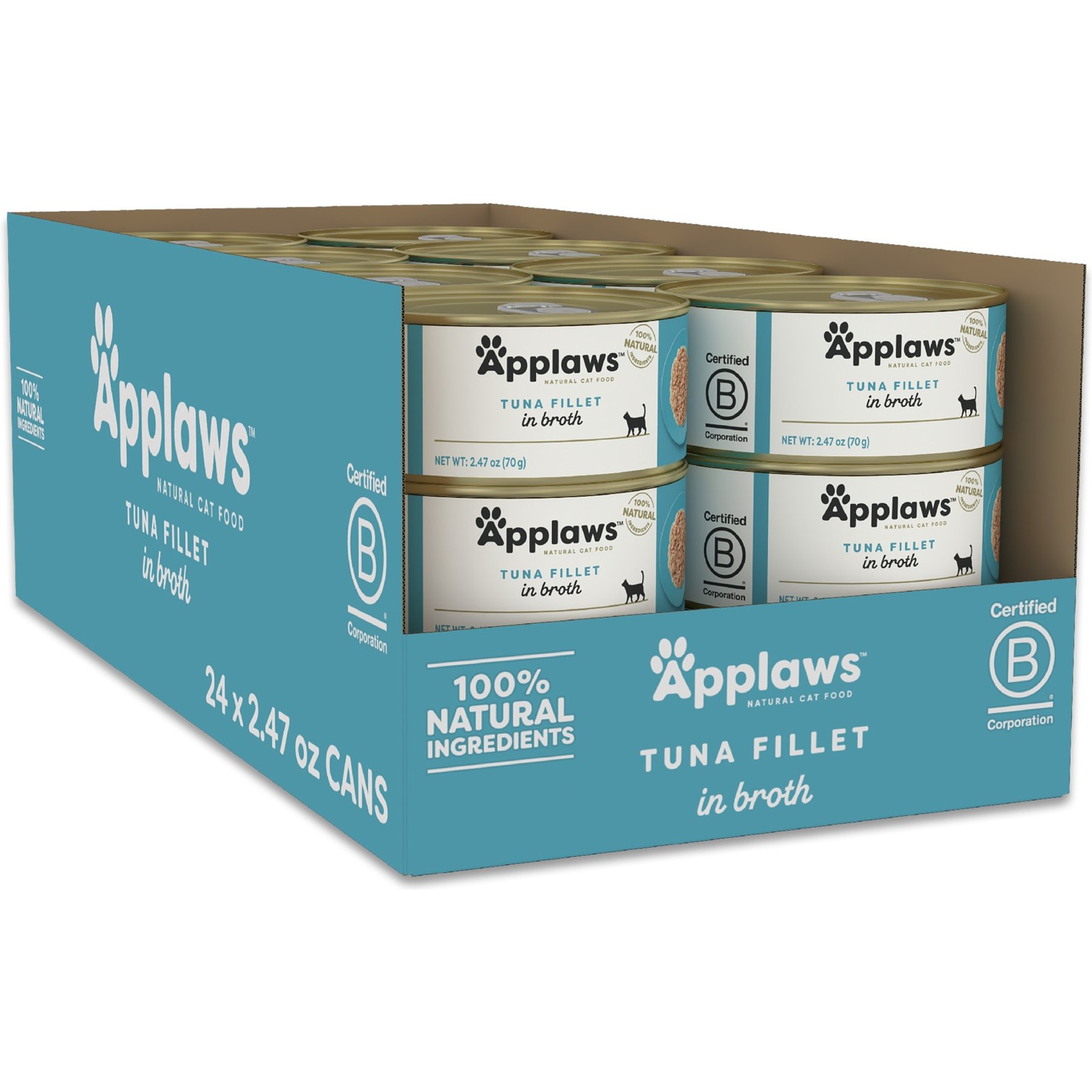 Applaws Tuna Fillet Canned Cat Food, 2.47-oz, case of 24