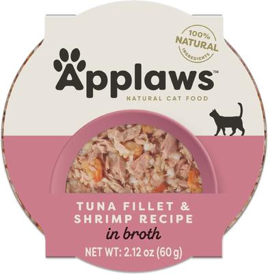 Show full view: Applaws Tuna Fillet with Shrimp in Broth Pot, 2.12-oz, case of 18 slide 3 of 8