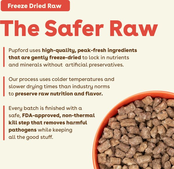 Pupford Good Dog Food Beef Recipe Freeze-Dried Dog Food