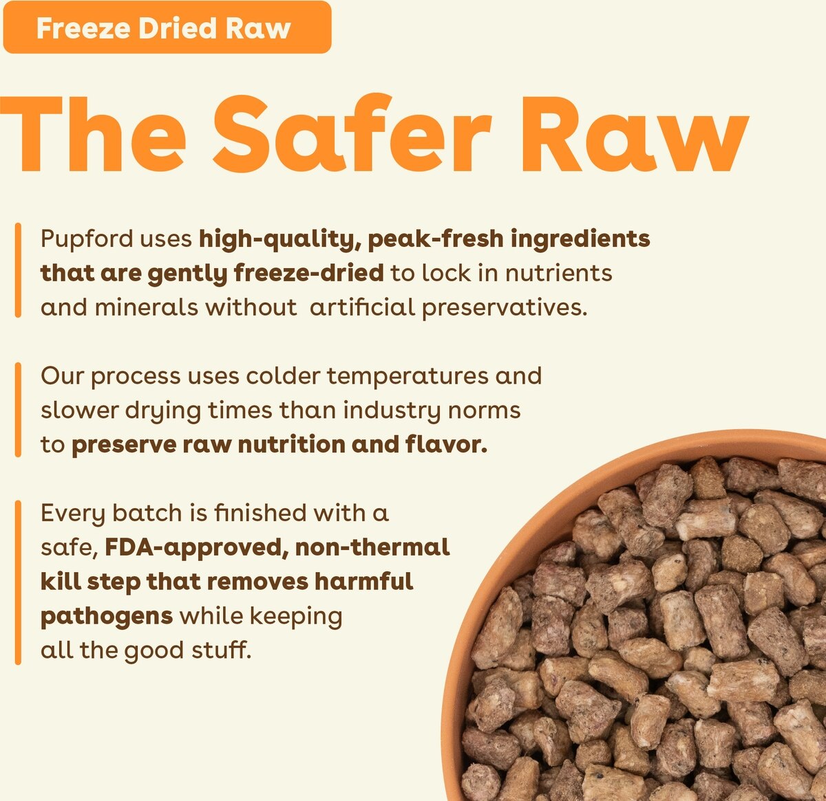 PUPFORD Good Dog Food Chicken Recipe Freeze-Dried Dog Food, 25-oz