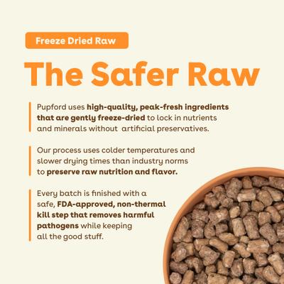 Show full view: Pupford Good Dog Food Chicken Recipe Freeze-Dried Dog Food, 25-oz bag slide 9 of 10