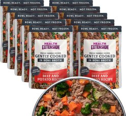 Health Extension Gently Cooked Beef & Potato Recipe Wet Dog Food, 9-oz pouch, 10 count