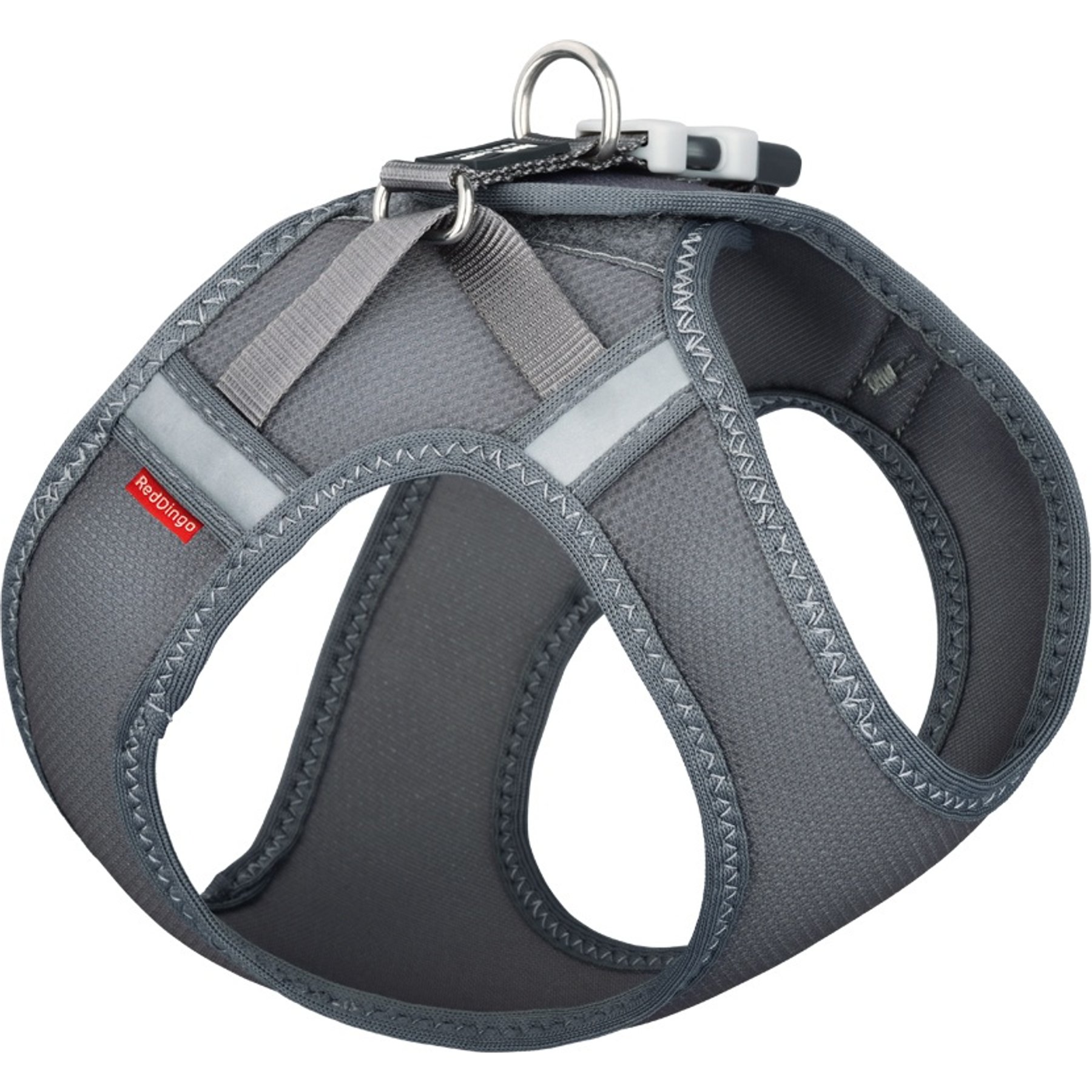 Red Dingo Mesh Dog Harness, Cool Grey, Small: 13 to 15-in chest