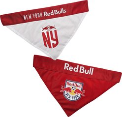 Pets First MLS Team Reversible Dog Bandana, Small/Medium, New York Red Bulls