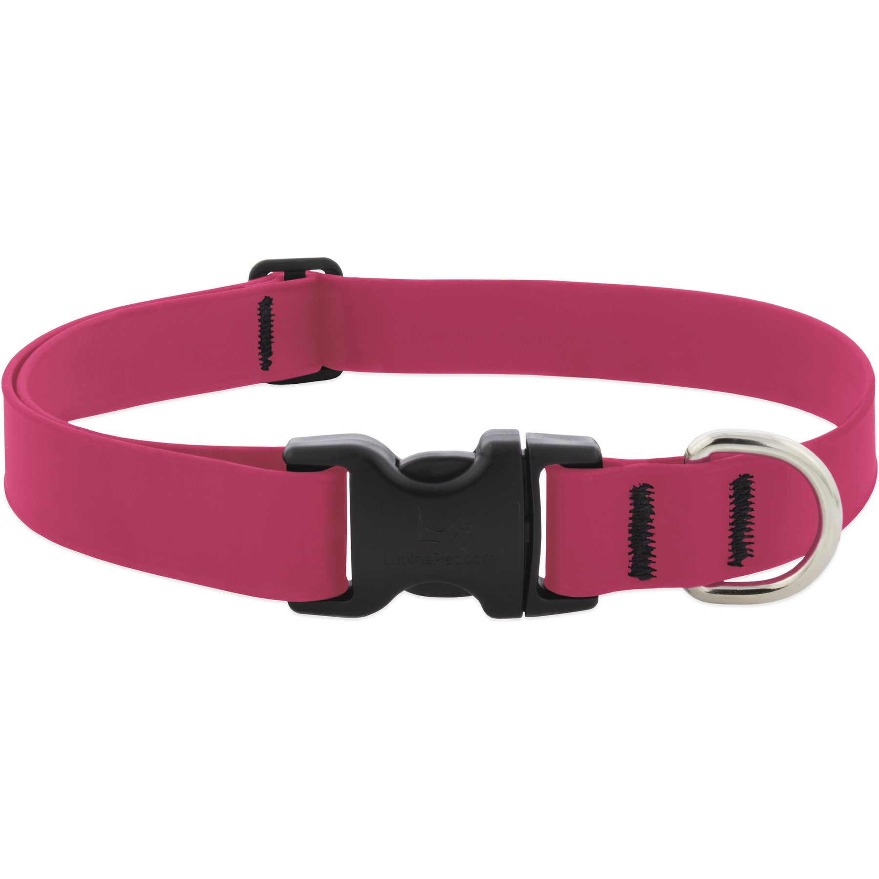 LupinePet Waterproof BioThane Standard Dog Collar, Neon Pink, Medium: 12 to 20-in neck, 1-in wide