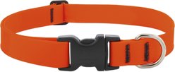 LupinePet Waterproof BioThane Standard Dog Collar, Neon Orange, Large: 16 to 28-in neck, 1-in wide