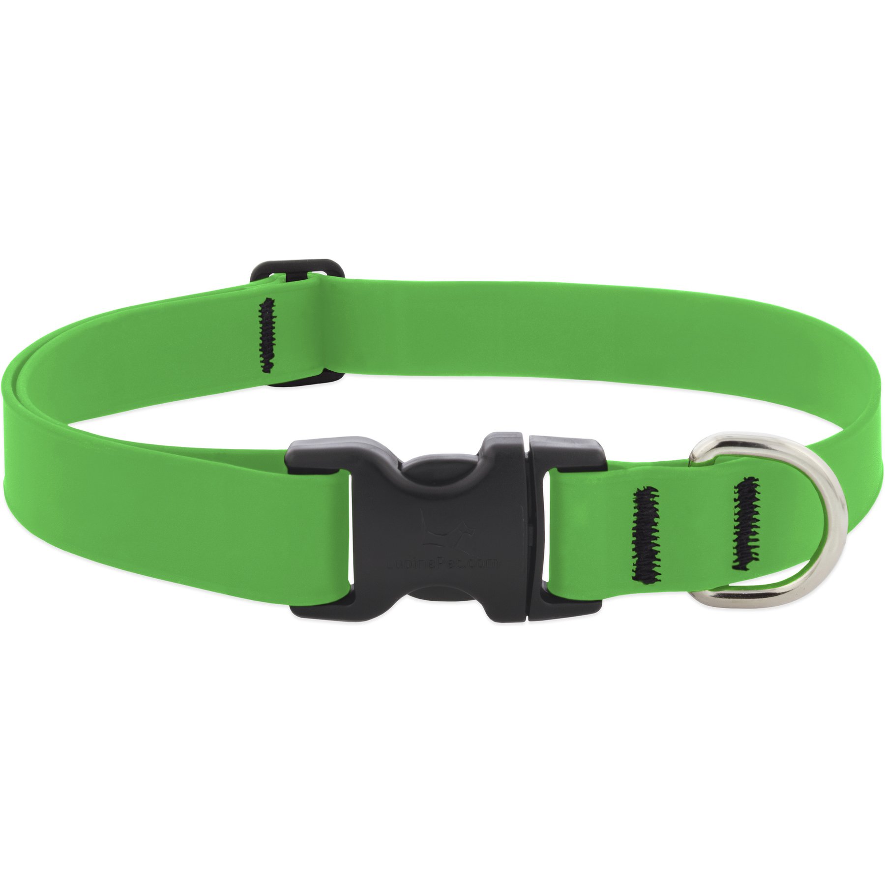LupinePet Waterproof BioThane Standard Dog Collar, Neon Green, X-Large: 25 to 31-in neck, 1-in wide