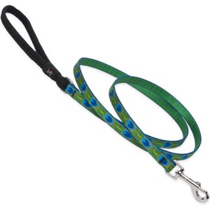 LupinePet Padded Handle Small Dog & Cat Leash, Tail Feathers, Regular: 4-ft long, 1/2-in wide