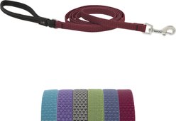 LupinePet ECO Recycled Padded Handle Dog Leash, Berry, Regular: 6-ft long, 1/2-in wide