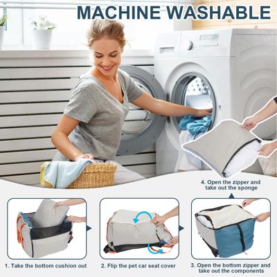 Show full view: Ownpets 3-in-1 Dog Car Seat, Grey, Medium slide 8 of 9