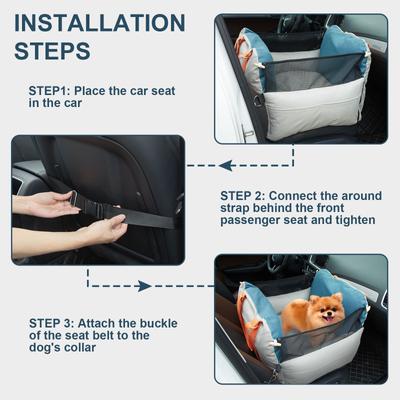 Show full view: Ownpets 3-in-1 Dog Car Seat, Grey, Medium slide 9 of 9