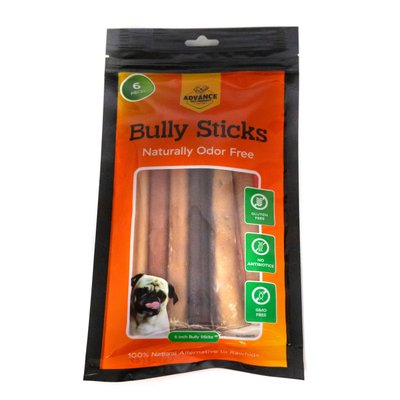 Advance Pet Product Advance Pet Product 6-inch Bully Stick Dog Chew, 4 count