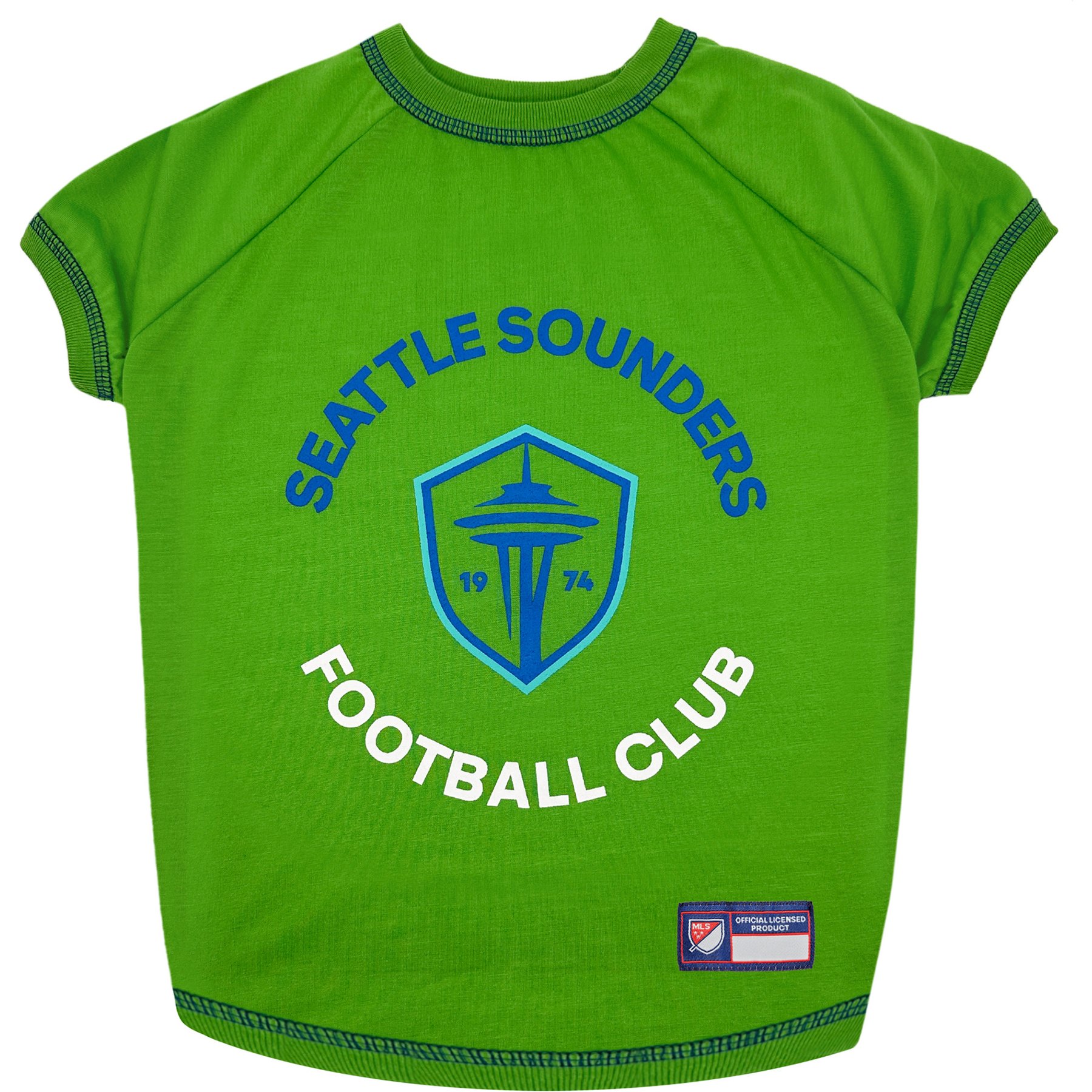 Pets First MLS Team Dog T-Shirt, Medium, Seattle Sounders FC