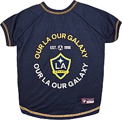 Pets First MLS Team Dog T-Shirt, Small, LA Galaxy
