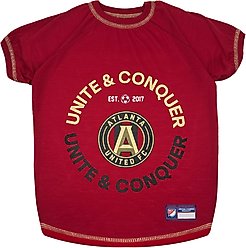 Pets First MLS Team Dog T-Shirt, X-Small, Atlanta United