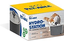 Pet-Able Eco Bamboo Cat Water Fountain, Gray, Small: 1.6-L slide 1 of 3