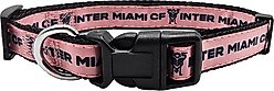 Pets First MLS Team Satin Nylon Dog Collar, Large: 28-in neck, 1-in wide, Inter Miami CF